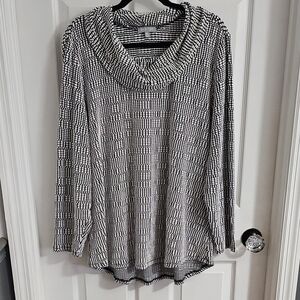 Habitat Black and White Cowl Neck Tunic